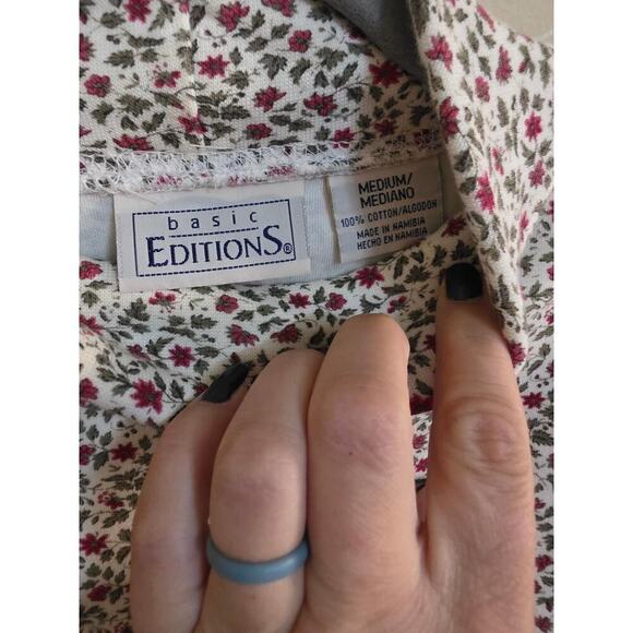 Women's Vintage Basic Editions Floral Turtleneck Size M - Picture 2 of 4